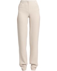Pantalon de tailleur ample Coton Giorgio Armani en coloris Rose Femme Vêtements Pantalons décontractés élégants et chinos Pantalons évasés et à pattes d’éléphant 