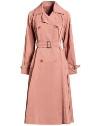Max Mara - Antique Rose Overcoat & Trench Coat Polyester - Lyst