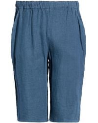 Alpha Studio - Slate Shorts & Bermuda Shorts Linen - Lyst