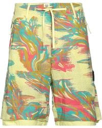 Stone Island - Shorts & Bermuda Shorts Linen, Cotton - Lyst