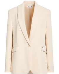 Please - Cream Blazer Polyester, Elastane - Lyst