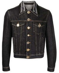 Versace - Manteau en jean - Lyst