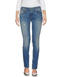 Pantaloni jeansR13 in Denim di colore Blu Donna Abbigliamento da Jeans da Jeans skinny 