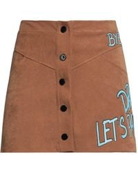 Shopart - Camel Mini Skirt Polyamide, Viscose, Elastane - Lyst