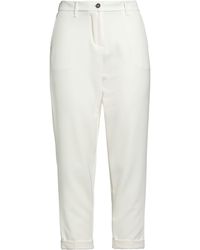 Squad² - Ivory Pants Polyester, Elastic Fibres - Lyst