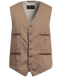 Stewart - Khaki Tailored Vest Cotton, Linen - Lyst
