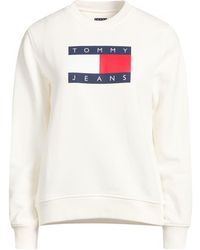 Tommy Hilfiger - Ivory Sweatshirt Cotton - Lyst