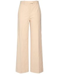 Circolo 1901 - Cream Pants Cotton, Elastane - Lyst