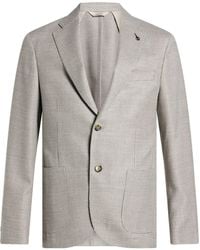 Paoloni - Light Blazer Virgin Wool, Silk, Linen - Lyst