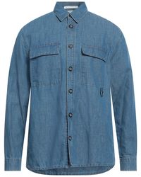 Paolo Pecora - Denim Shirt Cotton, Linen - Lyst