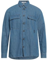 Paolo Pecora - Denim Shirt Cotton, Linen - Lyst