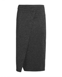 Kaos - Charcoal Midi Skirt Polyester, Cotton, Metallic Polyester, Polyamide, Elastane - Lyst