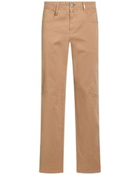 High - Use Camel Pants Cotton, Elastane - Lyst