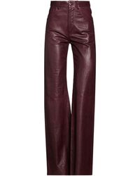 Myskin - Burgundy Pants Leather - Lyst