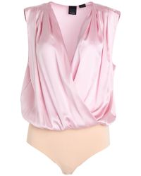 Pinko - Bodysuit Silk, Elastane, Polyamide - Lyst