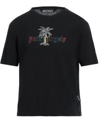 Palm Angels - Graphic-print Regular-fit Cotton And Linen-blend T-shirt - Lyst
