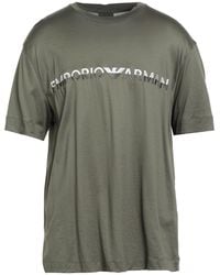 Emporio Armani - T-Shirt Lyocell, Cotton - Lyst