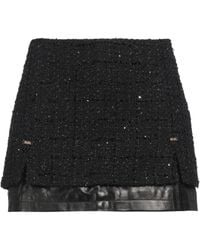 Gcds - Mini Skirt Leather, Cotton, Polyester, Acrylic, Polyamide - Lyst