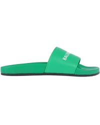 balenciaga slippers green