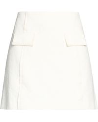 Grifoni - Ivory Mini Skirt Cotton, Linen, Polyamide - Lyst