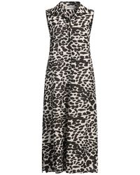 Shirtaporter - Ivory Maxi Dress Linen - Lyst