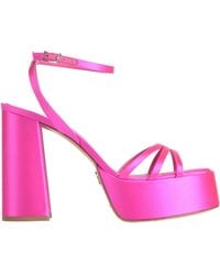 Sergio Levantesi - Fuchsia Sandals Textile Fibers - Lyst