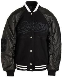 Off-White c/o Virgil Abloh - Jacket Lambskin, Virgin Wool, Polyamide, Wool, Acrylic - Lyst