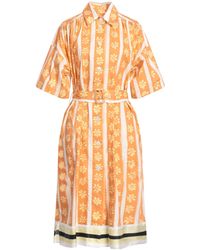 Marni - Midi Dress Cotton, Silk - Lyst