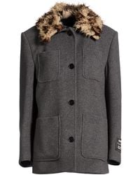 MSGM - Coat Wool, Polyamide - Lyst
