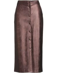 Shirtaporter - Midi Skirt Polyurethane, Viscose - Lyst