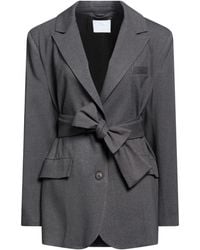 Soallure - Charcoal Blazer Viscose, Polyester, Elastane - Lyst