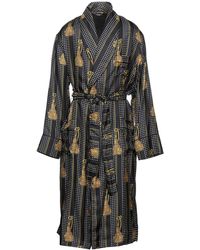 Loungewear Robe de chambre en lin à broderie DG male 46 Dolce & Gabbana Homme Vêtements Sous-vêtements vêtements de nuit Peignoirs 