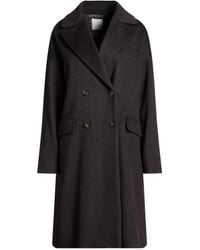 Eleventy - Charcoal Coat Wool - Lyst