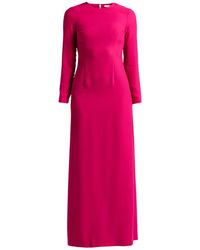 Suoli - Fuchsia Maxi Dress Polyester, Viscose, Elastane - Lyst