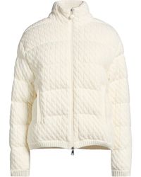 Moncler - Ivory Puffer Cotton, Polyester - Lyst