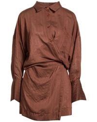 ViCOLO - Mini Dress Viscose, Polyamide, Linen, Polyester - Lyst
