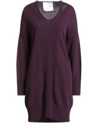 8pm - Conscious Plum Mini Dress Viscose, Polyamide, Merino Wool, Cashmere - Lyst