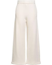 Max Mara - Ivory Pants Cotton, Polyester - Lyst