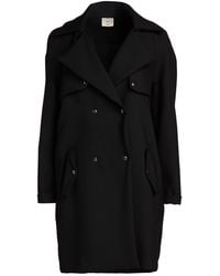 EMMA & GAIA - Overcoat & Trench Coat Polyester, Viscose, Elastane - Lyst