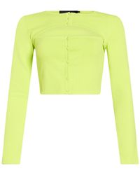 DSquared² - Lime Cardigan Viscose, Polyester - Lyst