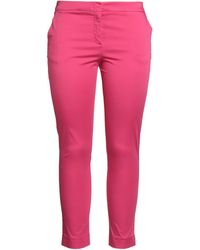 Rossopuro - Fuchsia Pants Cotton, Elastane - Lyst