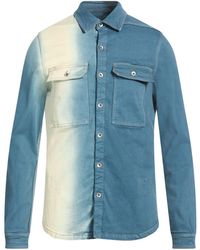 Rick Owens - Slate Denim Shirt Cotton, Polyester, Rubber - Lyst