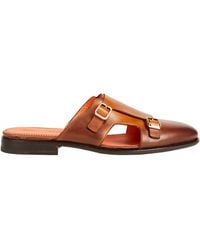 Santoni - Dark Mules & Clogs Leather - Lyst