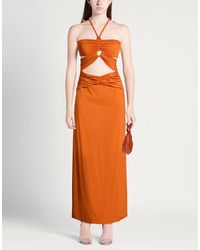 Bevza Satin Bustier Maxi Dress in White | Lyst UK