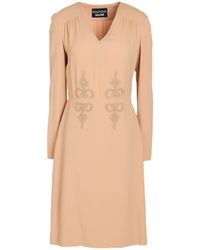 Moschino - Camel Midi Dress Acetate, Viscose - Lyst
