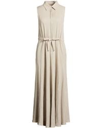 Herno - Maxi Dress Viscose, Linen - Lyst