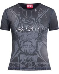 DIESEL - T-Shirt Cotton, Elastane - Lyst