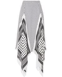 Altuzarra - Asymmetrischer midirock aus crêpe de chine aus seide mit polka-dots - Lyst