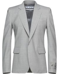 off white blazer grey