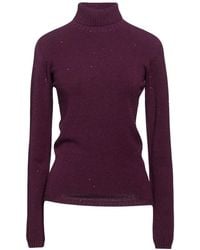 Kontatto - Plum Turtleneck Viscose, Polyester, Polyamide - Lyst